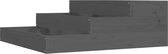 vidaXL - Plantenbak - 78x78x27 - cm - massief - grenenhout - grijs