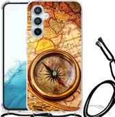 Telefoon Hoesje Geschikt voor Samsung Galaxy A54 5G Hoesje met transparante rand Kompas