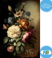 F4B Bloemen in Vaas Diamond Painting 30x40cm | Vierkante Steentjes | Bloemen | Natuur | Landschappen | Pakket Volwassenen en Kinderen