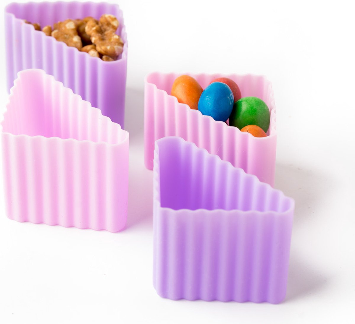 Lekkabox® Bento Triangle Cups Roze/Lila
