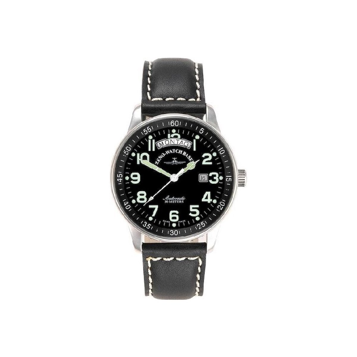 Zeno-horloge - Polshorloge - Heren - X-Large - Piloot - P554DD-12-a1