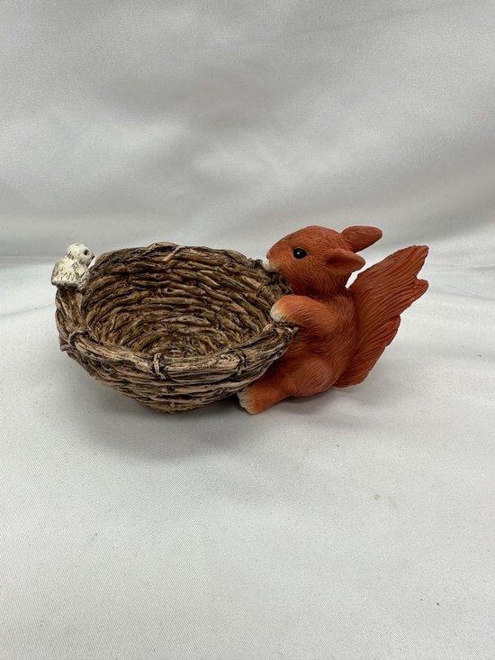 Porte-plante déco en polyrésine avec figure animale - Écureuil - Hauteur 9 x dia 7,5 cm x 10 cm - plant exclusive - Accessoires de maison - Décoration de la maison - Accessoires de jardin - Décoration de jardin