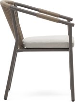 Kave Home - Chaise d'extérieur Xelida en aluminium et corde marron