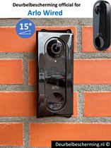 Arlo Wired 15° Deurbelbescherming // Zwart // anti-diefstal cover - video deurbel bescherming - videodeurbel beschermer - videodeurbel hoes - videodeurbel cover - videodoorbell cover - beveiligingscamera beschermer (nr.40)
