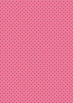 Inpakpapier cadeaupapier Roze gestipt- Breedte 70 cm - 250m lang