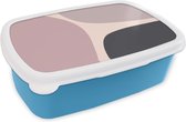 Broodtrommel Blauw - Lunchbox - Brooddoos - Pastel - Design - Minimalisme - 18x12x6 cm - Kinderen - Jongen