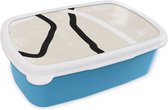 Broodtrommel Blauw - Lunchbox - Brooddoos - Roze - Minimalisme - Design - 18x12x6 cm - Kinderen - Jongen