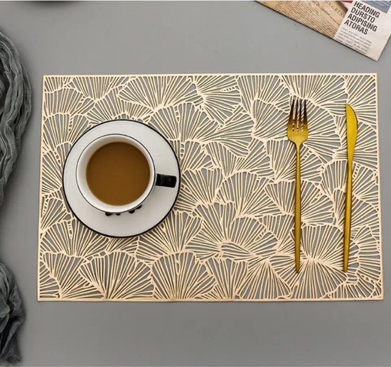 Placemat 45x30 cm goud 6 Stuks bol