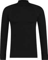 RJ Bodywear Thermo thermoshirt (1-pack) - heren thermoshirt met opstaande boord - zwart - Maat: S