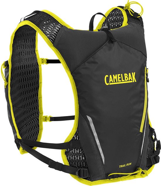 CamelBak Trail Run Vest - Drinkrugzak - 1 L / 5 L - Zwart / Geel (Black / Safety Yellow)