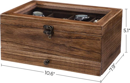 Horlogedoos voor dames en heren, doos voor 4 horloges, etui