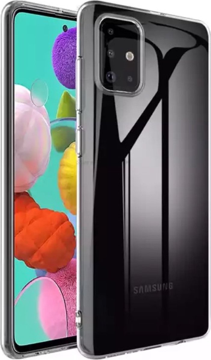 Hoesje Geschikt voor Samsung Galaxy A71 silicone back cover/Transparant hoesje