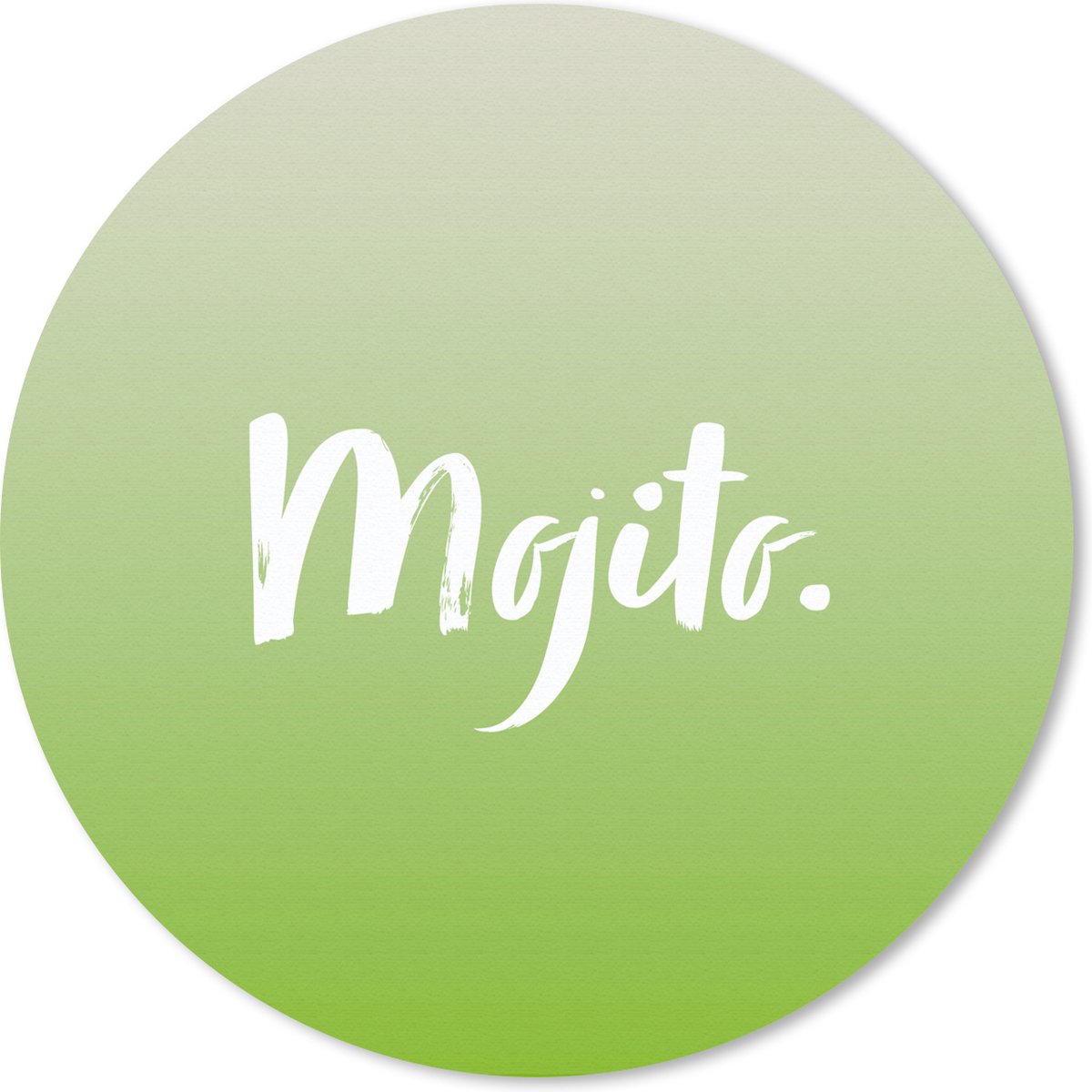 Muismat rond 40x40 cm - Mousepad Tekst - Mojito - Quotes - Alcohol - cocktail - Ronde muismatten