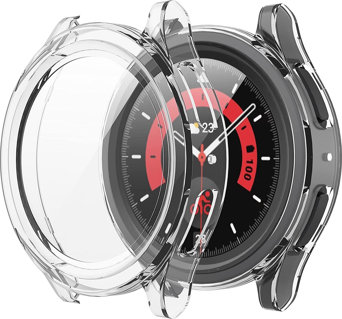 Screen protector case voor Samsung Galaxy Watch 5 Pro - 45mm - Transparant