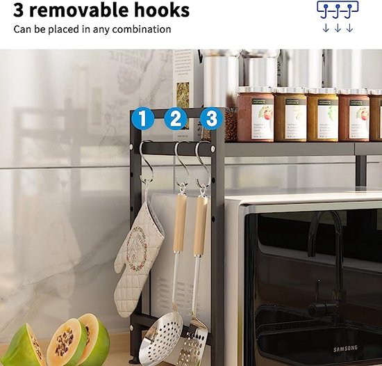 SoBuy FRG092-W Magnetronkast Rek Voor Magnetron Keuken Minirek Oven Magnetron Meubels