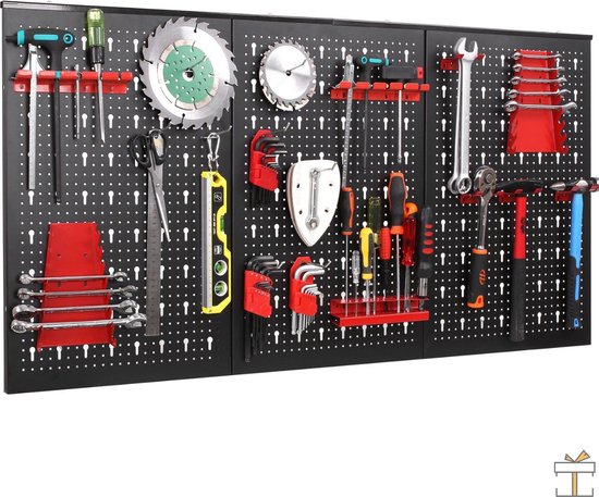 MondiDeal - Porte-outils - Panneau 3 pièces - Accessoires de suspension  inclus 