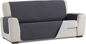 Bankbeschermer Duo Quilt Grijs - 160cm breed - Aan twee kanten te gebruiken - Bank beschermer van zacht microvezel voor optimaal comfort