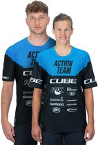 Cube Edge Actionteam Enduro-trui Met Korte Mouwen Blauw,Zwart S Man