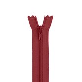 Fijne rits polyester bordeaux 60cm - niet-deelbaar stevige rits