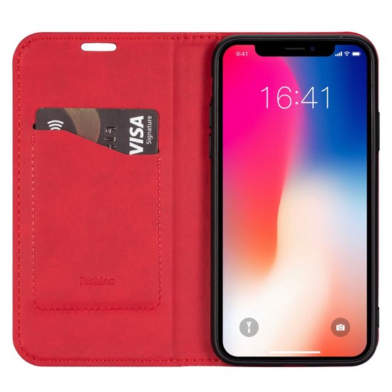 Apple iPhone 11 Rico Vitello Étui portefeuille magnétique/étui livre/couverture couleur Rouge