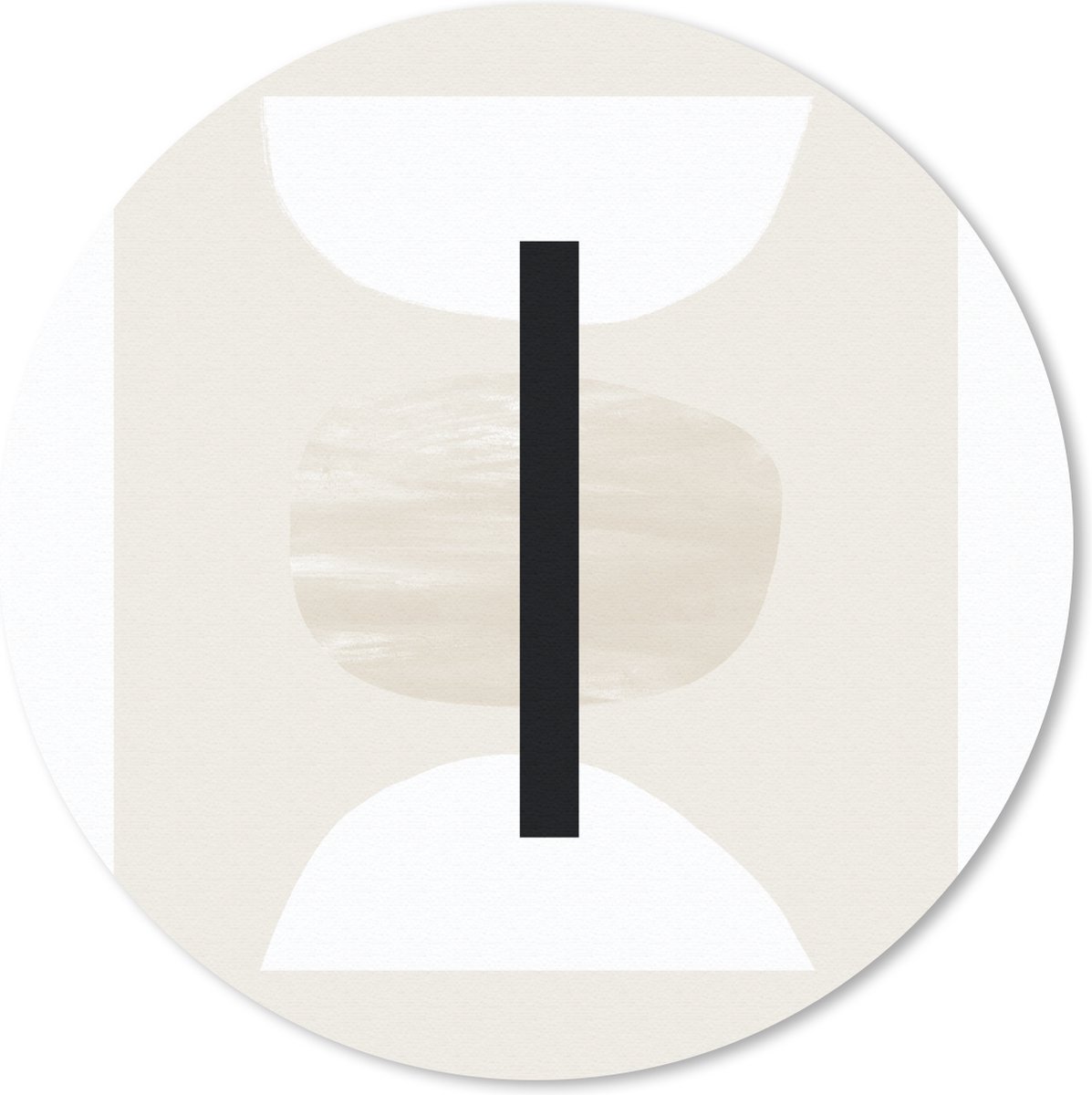 Muismat rond 50x50 cm - Mousepad Abstract - Geometrische vormen - Pastel - Ronde muismatten
