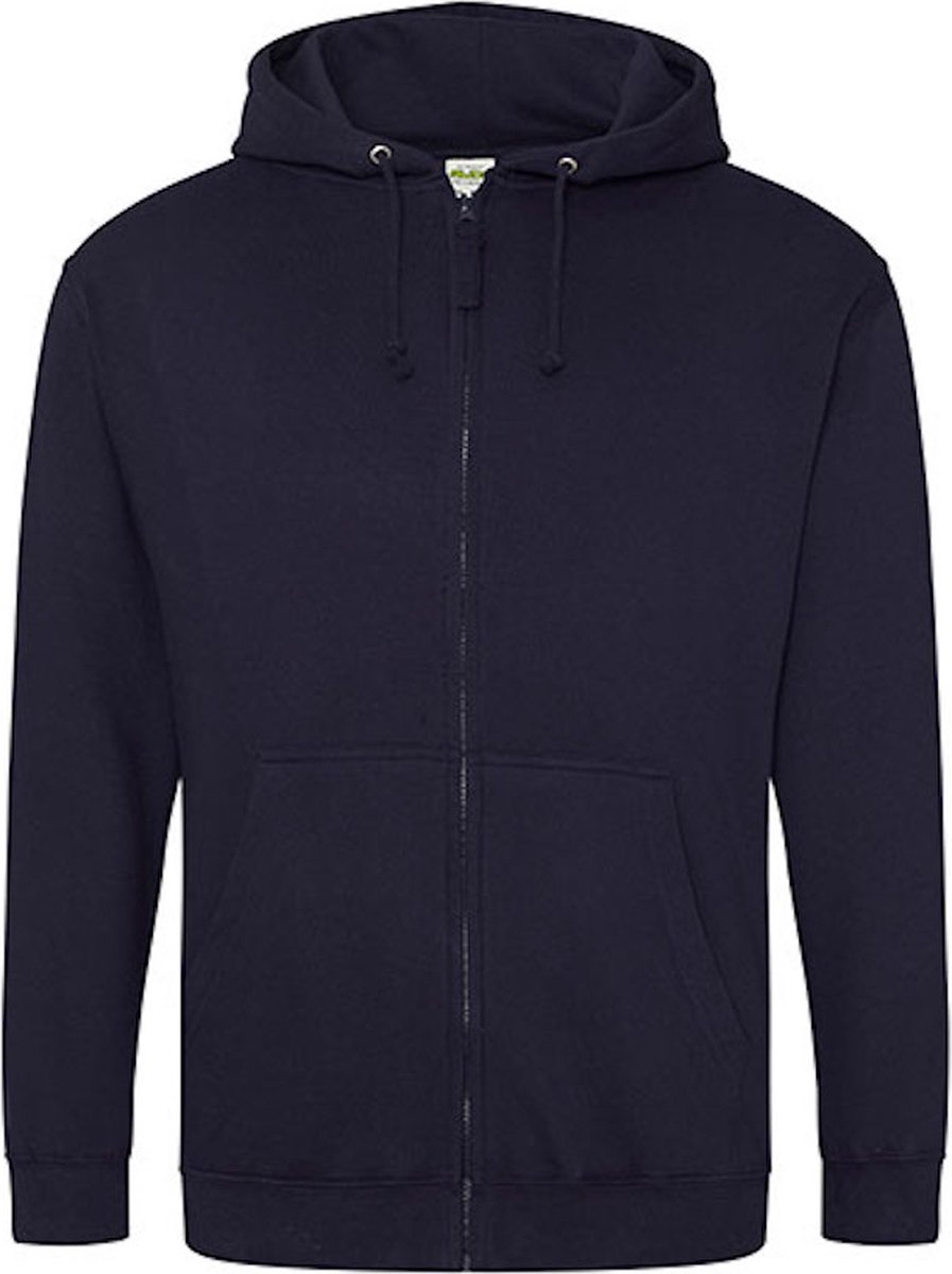 Vegan Hoodie met ritssluiting en capuchon S Marineblauw