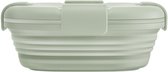 Stojo - Box - Vershouddoos / Lunchbox - met Deksel - 700 ml - Opvouwbaar - Herbruikbaar - Sage - Doorzichtig