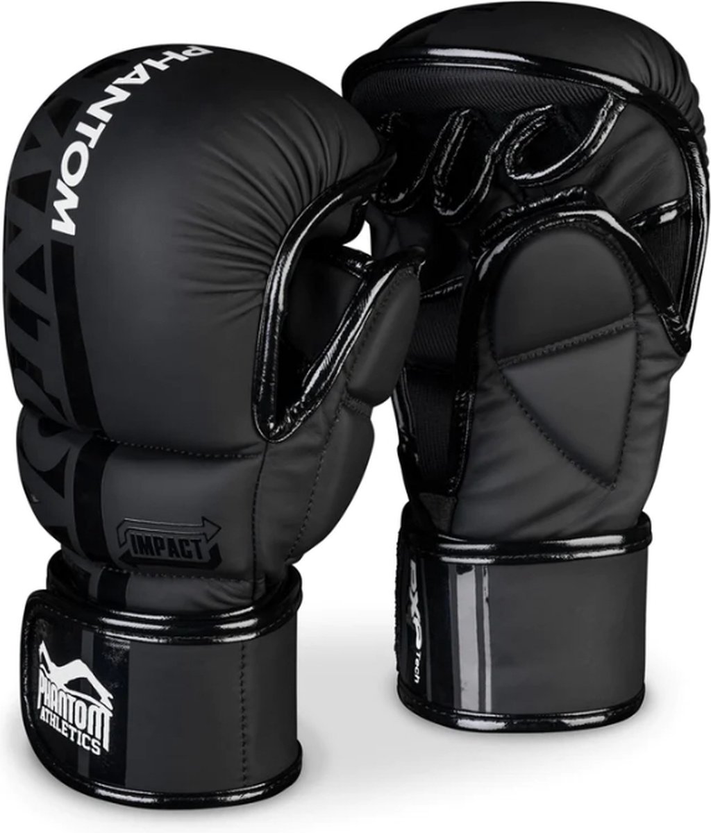 Phantom Athletics - MMA Gloves - MMA Handschoenen - APEX Sparring - Black / Zwart - Maat L/XL
