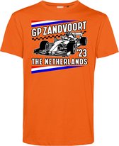 T-shirt Vlag GP Zandvoort '23 | Formule 1 fan | Max Verstappen / Red Bull racing supporter | Oranje | maat S
