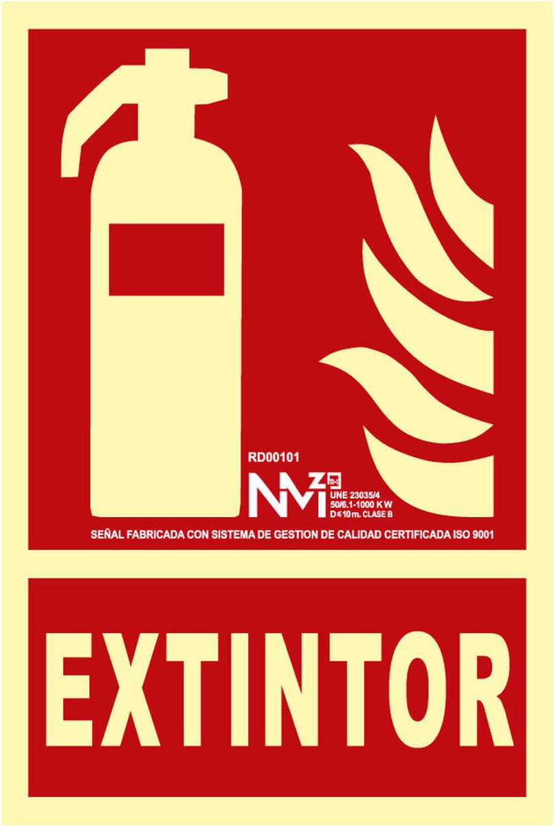 Bord Normaluz Extintor PVC (21 x 30 cm)