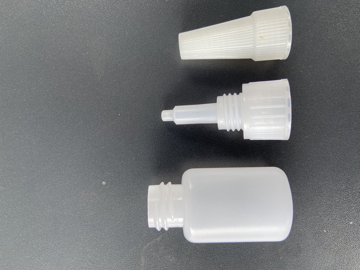 lege flesjes 10 ML 3-delig 50 stuks voor o.a. lijm, tattoo verf etc.