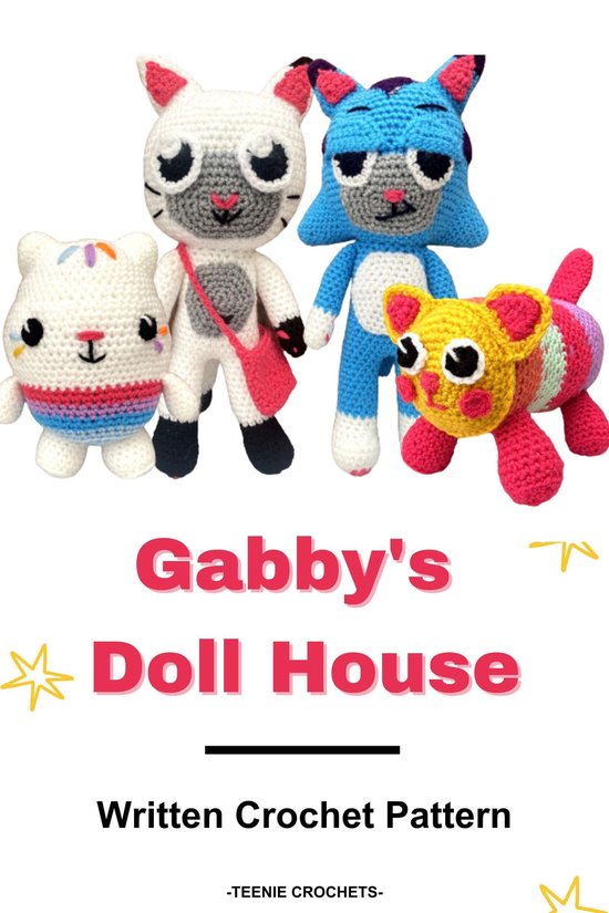 Gabby's Doll House Written Crochet Pattern (ebook), Teenie Crochets