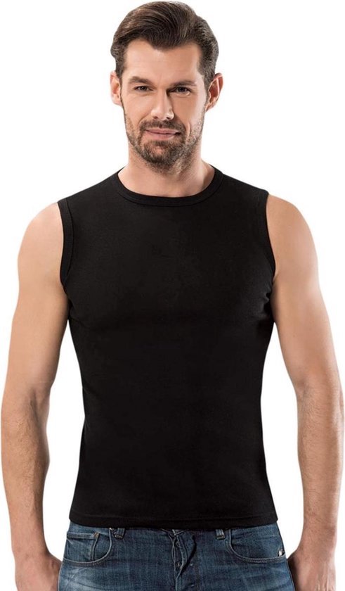 Mouwloos shirt - 2Pack - Zwart - Maat 5XL Grote maat