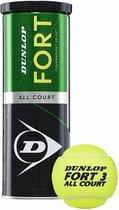 Dunlop Tennisbal Fort All Court Rubber/vilt Geel 3 Stuks