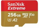 SanDisk Extreme MicroSDXC 256GB - 190/130 mb/s - A2 - V30 - SDA - Rescue Pro DL 1Y - Inclusief SD Adapter