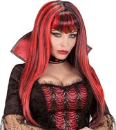 Widmann - Vampier & Dracula Kostuum - Pruik Vampiria La Bruja - Zwart - Halloween - Verkleedkleding