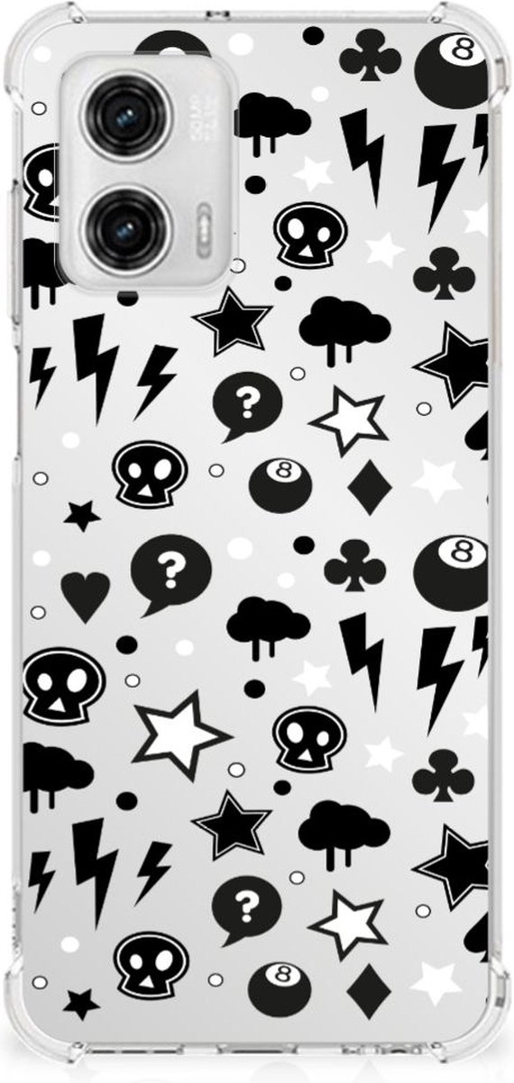 Back Cover voor Extreme Case Motorola Moto G73 Silver Punk