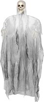 Widmann - Beul & Magere Hein Kostuum - Witte Grim Reaper Spook 153 Centimeter - Grijs - Halloween - Verkleedkleding