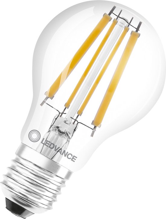 Ledvance Classic LED E27 Peer Filament Helder 11W 1521lm - 927 Zeer Warm Wit | Beste Kleurweergave - Dimbaar - Vervangt 100W