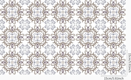 Ulticool Décoration carrelages Carrelage - Décoration Murale Dos Grijs - 15x15 cm - 15 pièces Adhésif Foil Carrelage Autocollants - Adhésif Carrelage Auto Adhésif - Sticktiles - Salle de Bain - Cuisine