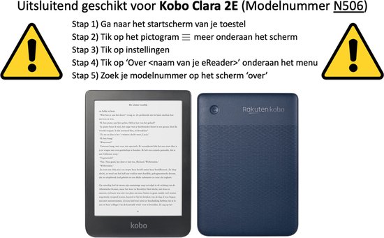 Hoesje geschikt voor Kobo Clara 2E - Extreme Shock Case - Sleepcover - Hoesje geschikt voor Kobo Clara 2E Flip Cover Turquoise van Hoesje  — afbeelding 5