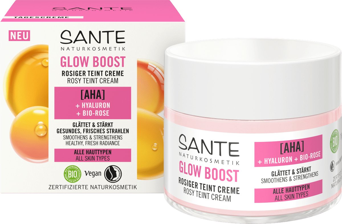 Goedkoopste SANTE NATURKOSMETIK Gezichtscrème Glow Boost Rosy Teint, 50 ml
