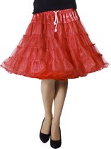Wilbers & Wilbers - Petticoat Swing Luxe Rood - Rood - One Size - Carnavalskleding - Verkleedkleding