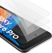 Cadorabo 3x Screenprotector geschikt voor Samsung Galaxy XCover 6 PRO - Beschermende Pantser Film in KRISTALHELDER - Getemperd (Tempered) Display beschermend glas in 9H hardheid met 3D Touch