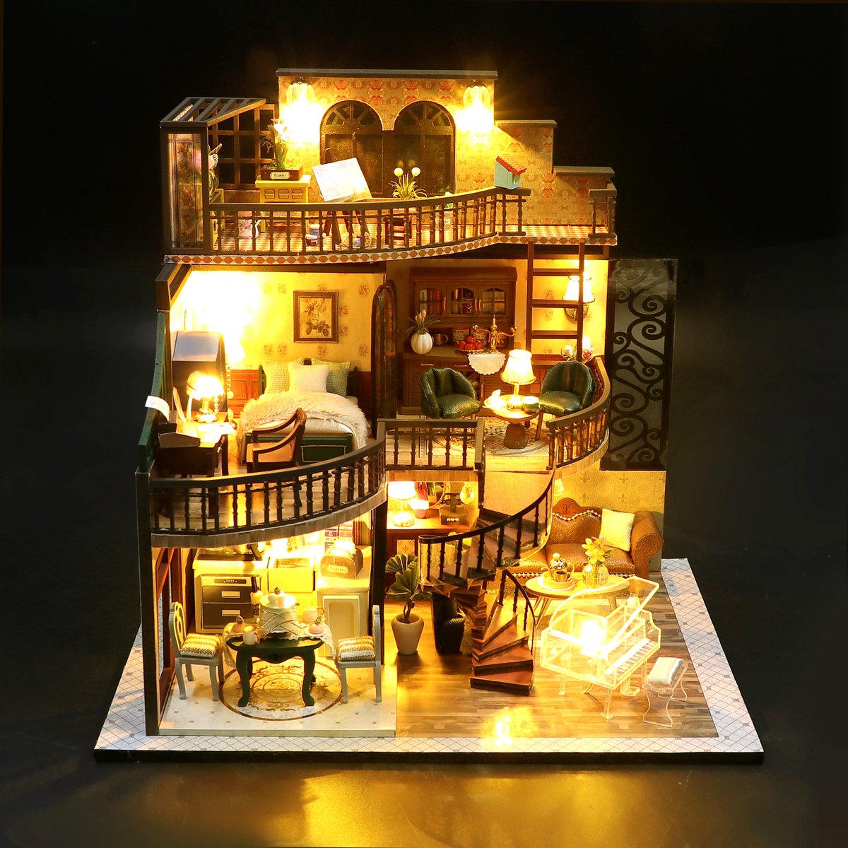 Hongda DIY Miniature Houses - Maquette - Modélisme en bois - Pour Adultes  (14+) 