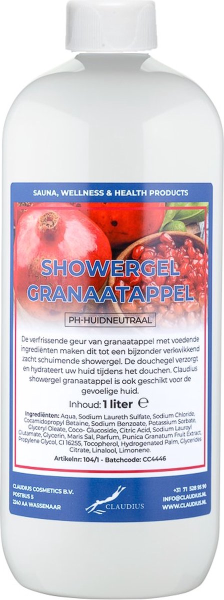 Goedkoopste Claudius Douchegel Granaatappel 1 liter - Showergel