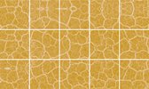 Ulticool Decoratie Sticker Tegels - Geel Graniet Terrazzo Accessoires - 15x15 cm - 15 stuks Plakfolie Tegelstickers - Plaktegels Zelfklevend - Sticktiles - Badkamer - Keuken