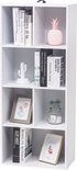 YMYNY Boom Boekenplank, 6-Laags Boekenkas met Kubusrek, Moderne houten
