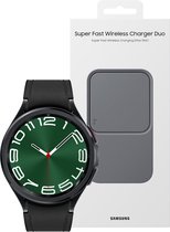 Samsung Galaxy Watch6 Classic exclusieve bundel - Smartwatch heren en dames - 47mm - met Draadloze Duo Oplader - Black