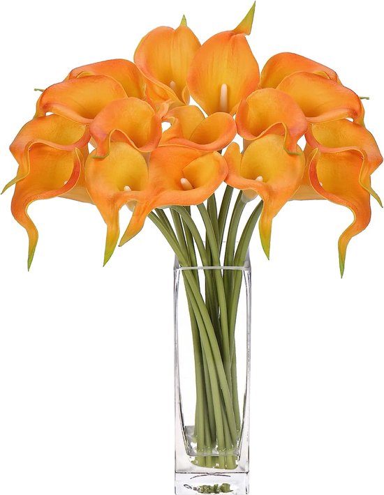 DUYONE 15 stuks kunstmatige tulpen bloemen, echte touch latex boeket, nep tulpen voor kantoor bruiloft partij thuis keuken tuin decoratie-B roze champagne